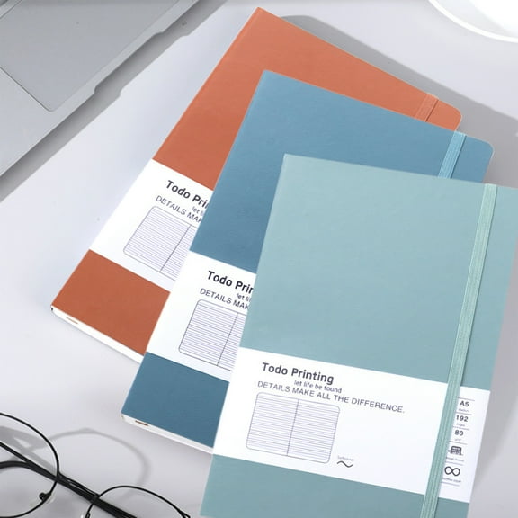 OEFNTAC Home and Kitchen 2025 Large Agenda 365 Day Daily Planner Management Record Notebook Schedule Portable January-December Hourly Plan Calendar App Brown Blue 20.8cm