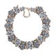 thumbnail image 1 of Collar de diamantes de imitación, gargantilla vintage de cadena gruesa, artesanía, regalo de San Valentín moderno. Azul claro, 1 of 9