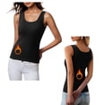 thumbnail image 2 of Anygrew Womens Warm Top with Built in Shelf Basic Stretchy Padded Camisole Casual Layering Tanks Undershirt Thermal Tank Tops Black-Army Green--Dark Grey-Brown, 2 of 5