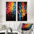 thumbnail image 1 of Designart "Shimmering Beats Compact Discs wall art II" Compact Discs Framed Wall Art Set Of 2 - Multi-Color Fashion Framed Canvas Set For Living Room Decor, 1 of 6