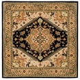 thumbnail image 2 of Safavieh Heritage York Oriental Wool Area Rug, Black/Gold, 10' x 10' Square, 2 of 11