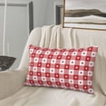 thumbnail image 6 of Haiem Pillowcase for Hair and Skin Queen - Red Plaid Daisy Printed Soft Pillowcase with Envelope Closure-16"x24", 6 of 8