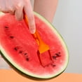 thumbnail image 5 of Oleegame 1PC Tomato Slicer And Lemon Slicer Stainless Steel Fruit Cutter Cut Watermelon Segmentation Watermelon Cutting Tool Fruit Cutting Fork Kitchen Small Tool Gold, 5 of 5