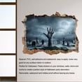 thumbnail image 4 of Bewildely Pegatinas de pared rotas de Halloween de Zombie de terror, decoración tridimensional para el hogar, calcomanías de monstruo de PVC, papel Kits de decoración para fiestas KM315 Bewildely HA068226-04, 4 of 6