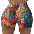 thumbnail image 2 of Fotbe Butterflies On Rocky Cliff Shorts Sin Costuras – Shorts Deportivos de Cintura Alta para Mujer, Elásticos para Gimnasio, Yoga, Running o Ciclismo-Medium, 2 of 8