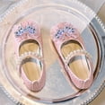 thumbnail image 5 of NOLDARES Girl's Dress Shoes Mary Jane Glitter Low Heel Wedding Party Princess Shoes for Toddler/Little/Big Kids(Pink,12.5), 5 of 9