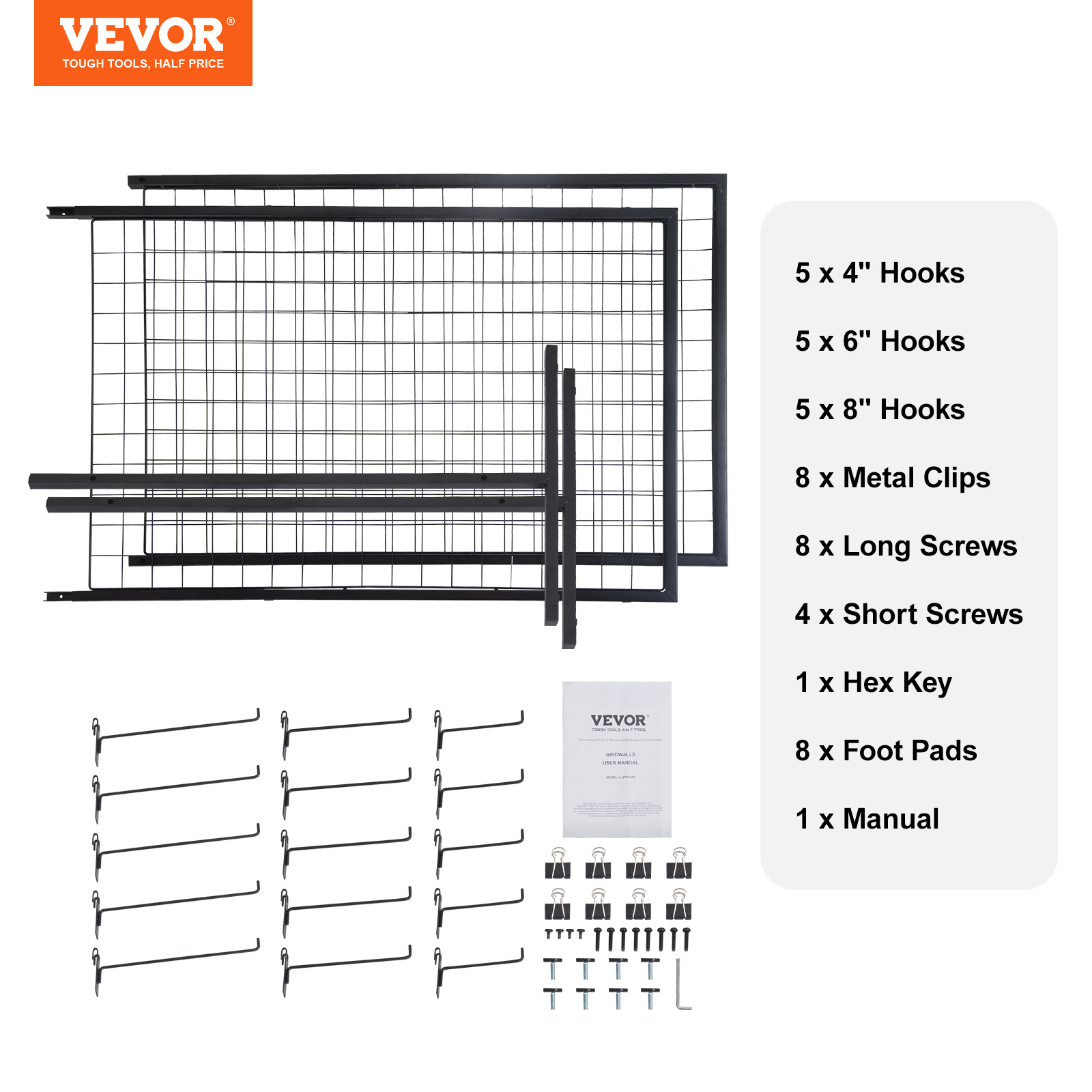 Bentism 2 X 56 Grid Wall Panels Tower 2 Packs Wire Gridwall Display Racks With T Base 4675