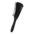 thumbnail image 3 of Cepillo de de antiestáti plástico para cabello ondulado grueso Negro shamjiam peine cepillo desenredante, 3 of 6