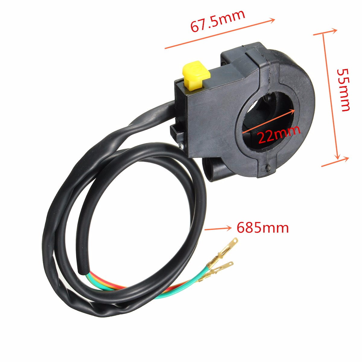 Handlebar Grip Kill Switch Throttle Control 49-80cc Left//Right replacement