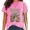 B-Pink, variant on UNISHE Womens Choosin Texas Print T Shirts Vintage Washed Western Country Graphic Tee Casual Streetwear Tops Pink, M