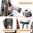 thumbnail image 3 of Catalonia Hooded Blanket Poncho, Wearable Blanket Wrap with Hand Pockets, All Ages, 2.06 lb, Horse, 3 of 7