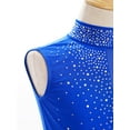 thumbnail image 6 of iiniim Girls Lyrical Dance Outfit Crop Top with High-Low Mesh Skirt Set Two-Piece Ballet Dancewear Blue 16, 6 of 7
