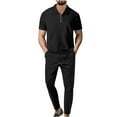 thumbnail image 1 of Camisas de Manga Corta para Hombres Turndown Collar 2 Piezas con Pantalones, Casual Hogar Y Uso Diario, Conjuntos Cortos para Hombres, 1 of 4