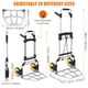 thumbnail image 4 of Yeshouse Carretilla plegable, carretilla de mano resistente con capacidad de carga de 150 kg, base de acero y asa ajustable, carrito plegable multiusos con ruedas para mudanzas, compras y viajes, 4 of 6