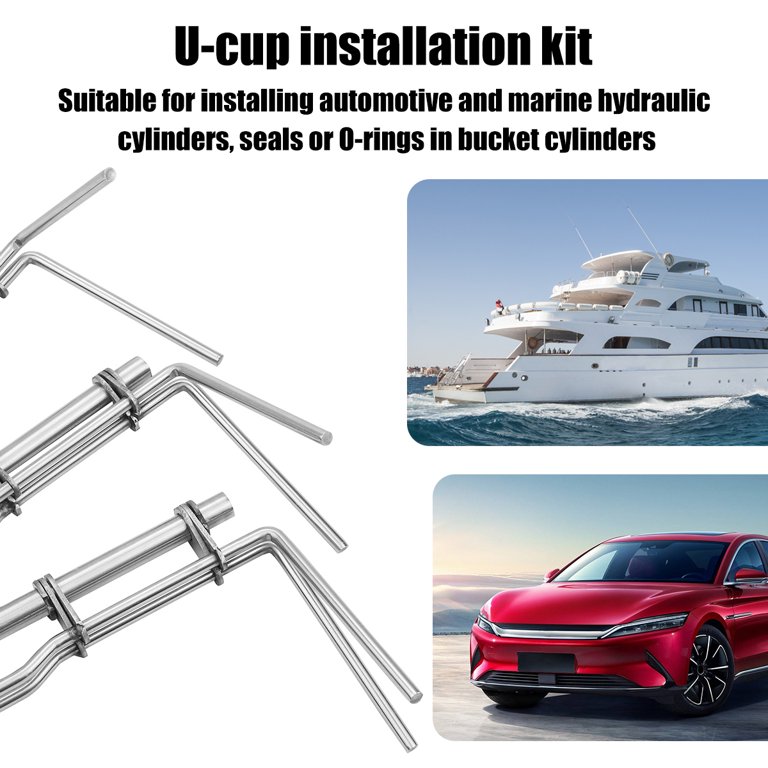 6 Pack Hydraulic Seal Installation Tools, Hydraulic Cylinder Piston Repair  Rebuild Seal Kit, U-Cup Rod Seal Installation Tool Kits Upgraded Super