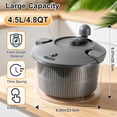 thumbnail image 2 of Large Salad Spinner 4.5L/4.8QT, Manual Crank Lettuce Dryer, Vegetable Washer with Locking Lid & Drain System for Fruit Greens Pasta, 2 of 7