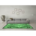 thumbnail image 3 of Ahgly Company Indoor Round Abstract Emerald Green Modern Area Rugs, 3' Round, 3 of 4