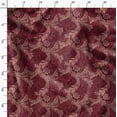 thumbnail image 3 of Soimoi Minky Red Fabric By the Yard - 56 Inch Wide - Leaves Pattern Fabric - Botanical and Elegant Designs for Various Uses Printed Fabric, 3 of 6