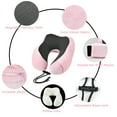 thumbnail image 2 of Coolmade Travel Pillow Memory Foam Neck Pillow, Skin-Friendly and Breathable Pillowcase with 3D Eye Mask, Earplugs and Portable Storage Bag (Pink), 2 of 7