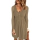 thumbnail image 2 of Vestidos Para Mujer Vestidos de Otoño Casual Otoño Sólido Erógeno Cuello en U Botones Manga Larga Cintura Vestido Odeerbi  ODB132546, 2 of 8