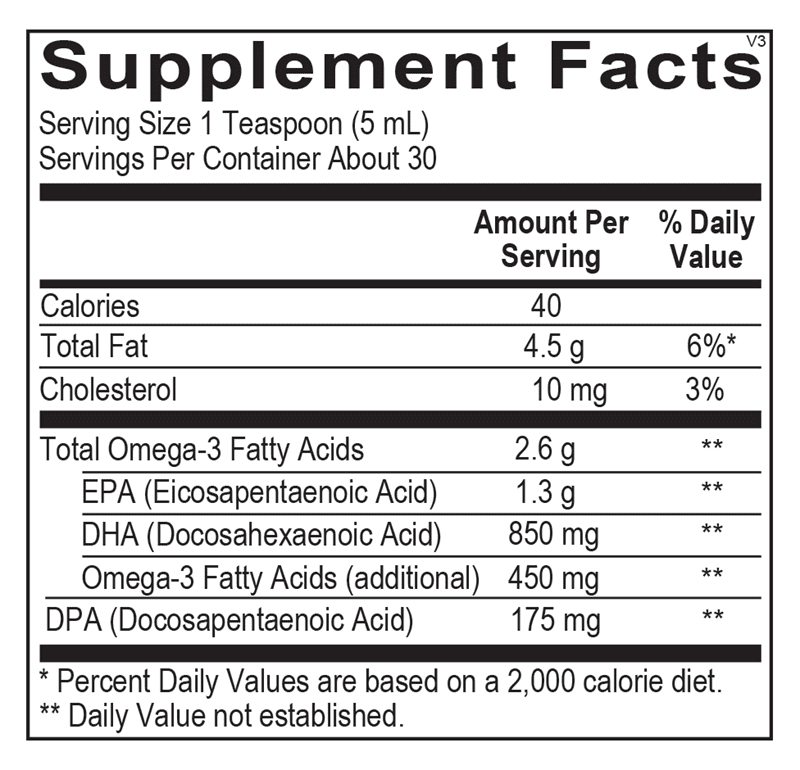 Ortho Molecular Products Orthomega Liquid Fish Oil Mango 5.07 fl oz