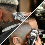 Professional Hair Clipper for Men, Barber Hair Clipper Set, Heavy Duty Motor with Titanium Plated Blade, Mens Cordless Hair Clippers Set for Barbers (Silver)