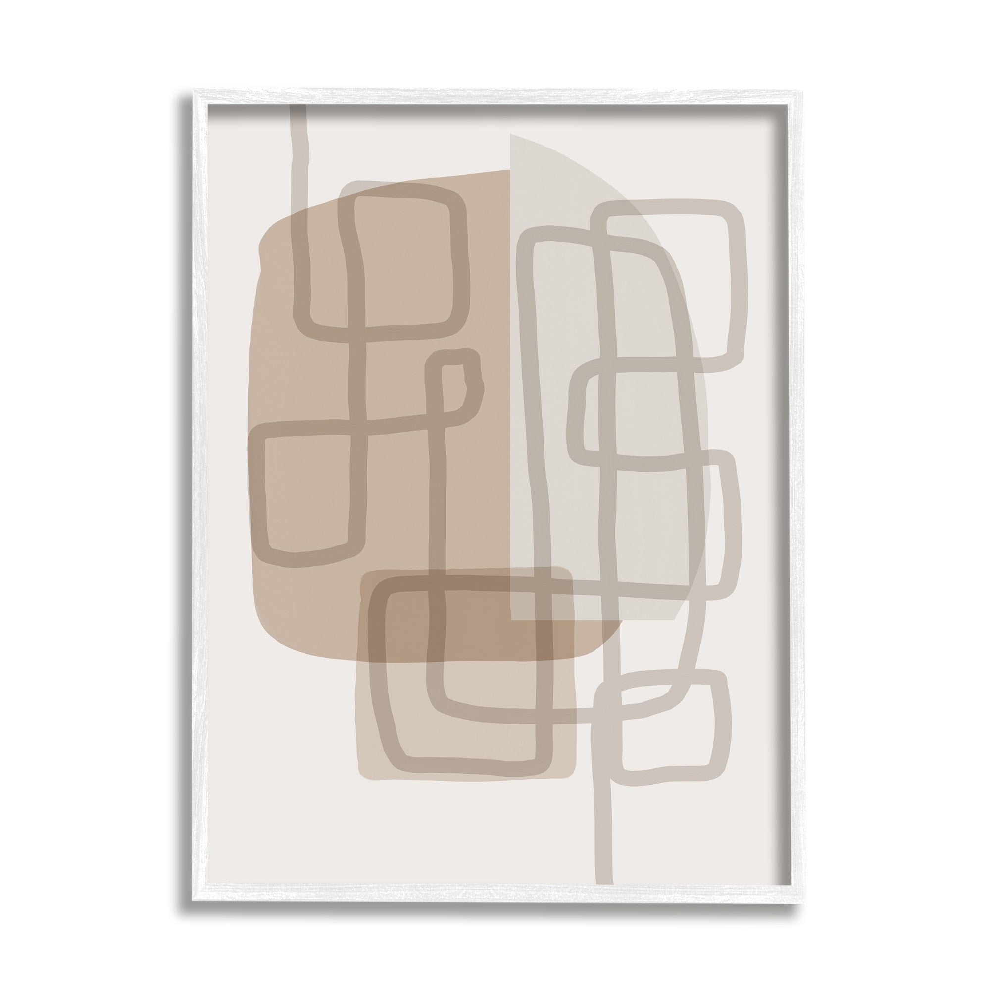 Stupell Industries Abstract Brown Beige Tan Shapes Modern Earth Tones, 16 x 20, Design by Urban Epiphany