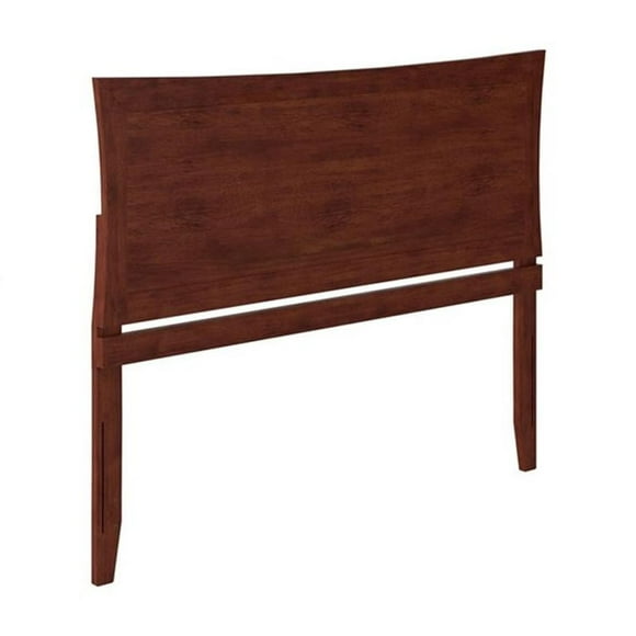 Pemberly Row Queen Wood Headboard with USB Charging Station in Walnut