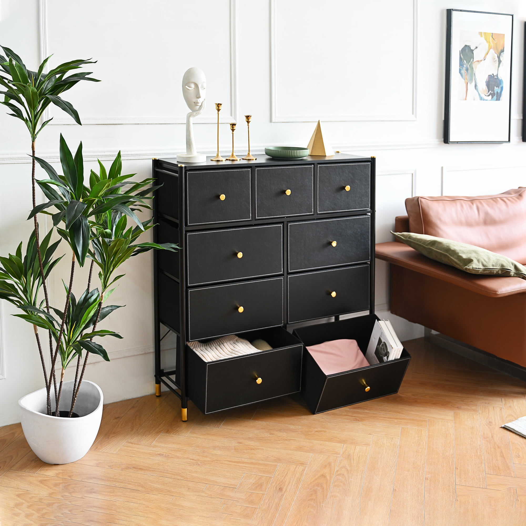 Bigroof Dresser for Bedroom Furniture Chest of Drawers Accent Tall