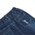 thumbnail image 6 of KIDSCOOL SPACE Baby Boy Elastic Waist Ripped Denim Washed Pants,Blue,18-24 Months, 6 of 7