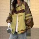 thumbnail image 5 of Chaquetas para mujer, estilo coreano, chaquetas de béisbol holgadas, sudaderas con capucha de retazos de cuero, cárdigans, abrigos vintage de manga larga, blusas para mujer, 5 of 5