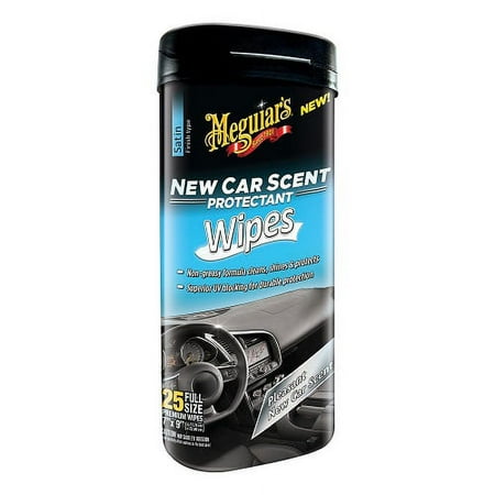 Meguiar's G4200 New Car Scent Protectant Wipes (25 Wipes) (5 Pack)
