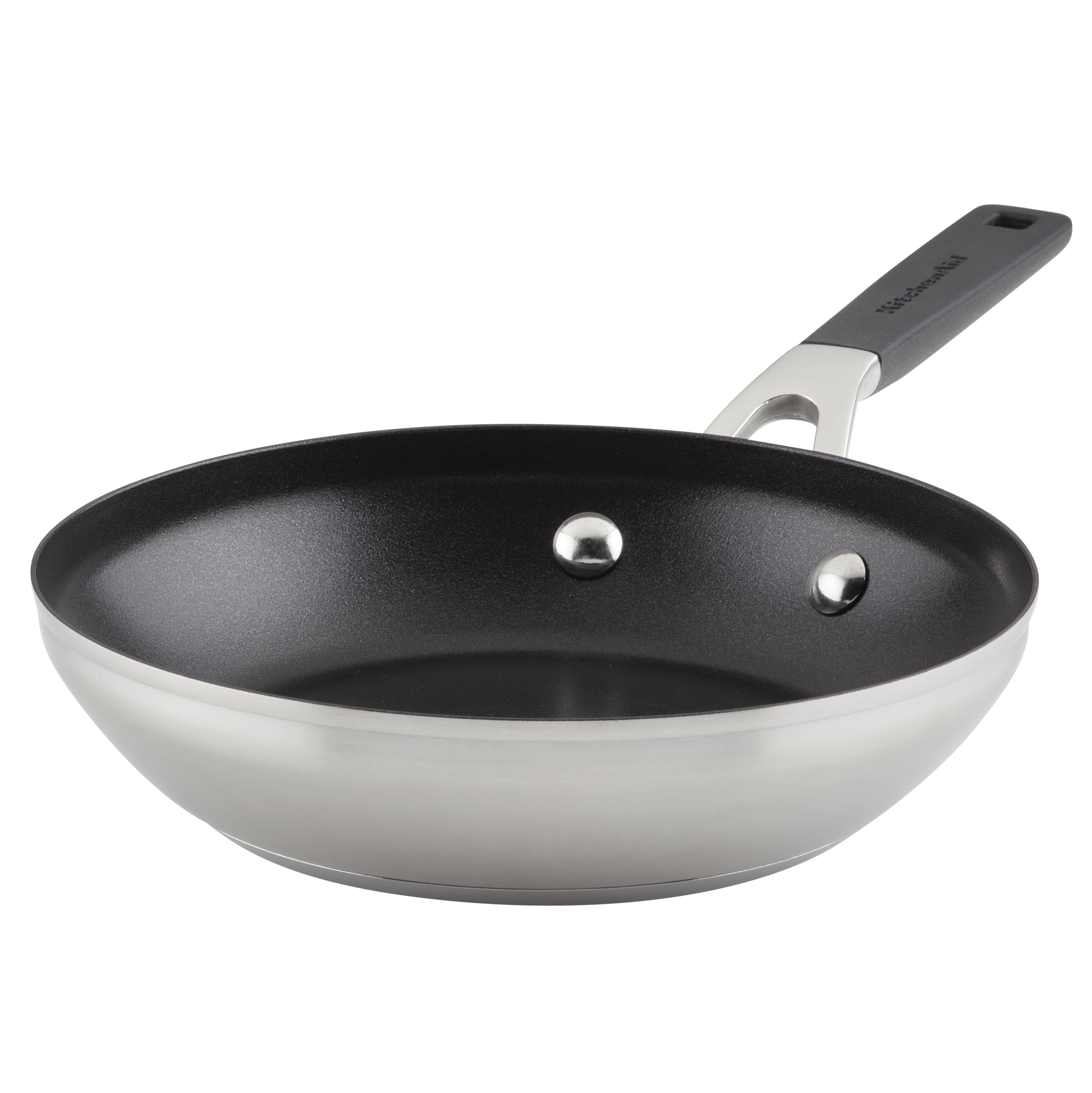 KitchenAid Stainless Steel Frying Pan, 8 Brushed Stainless Steel -