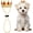 Golden Pink, variant on Pet Rhinestone King Crown Rhinestone Dog Crown with Adjustable Strap Party Costume Accessories Golden Queen Crowns for Small Dog Cats