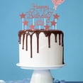 thumbnail image 3 of Golden Onion Paper Five Pointed Star Love Happy Birthday Cake Card Decoration 5-Inch Balloon Cake Card Decoration Package, 3 of 5