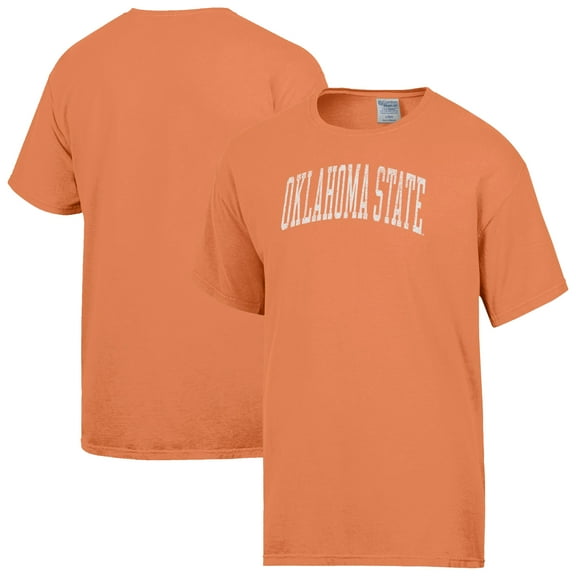 Men's-ComfortWash Orange Oklahoma State Cowboys Distressed Arch T-Shirt