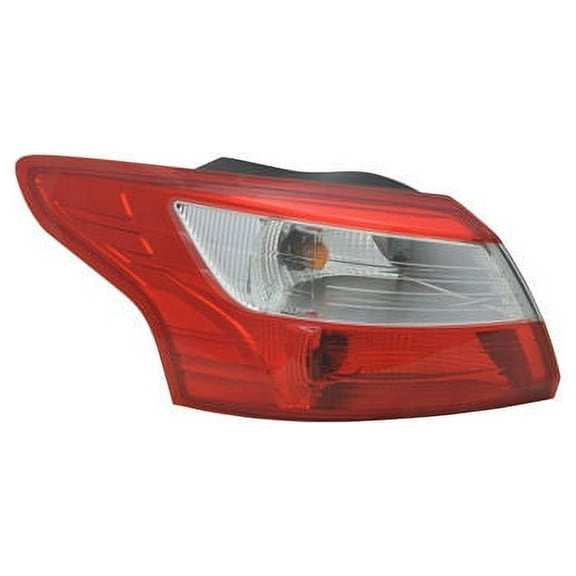 Left Driver Side Outer Tail Light Assembly - Compatible with 2012 - 2014 Ford Focus Sedan 2013