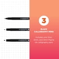 thumbnail image 2 of SAKURA Pigma Calligrapher Brush Pens - Archival Black Ink Pens - For Lettering & Modern Calligraphy - Black Ink - 1 mm, 2 mm & 3 mm Nibs - 3 Pack, 2 of 6
