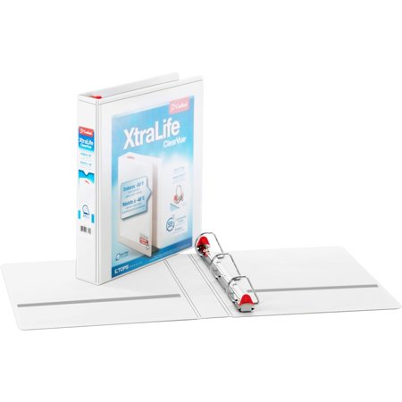UPC: 0083086263101 | Cardinal XtraLife ClearVue Non-Stick Locking Slant-D Binder  1.5  Cap  11 x 8 1/2  White