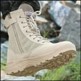 thumbnail image 6 of RIBONGZ Ultralight Mens Duty Boots Tactical Work Boots Outdoor Hiking Motorcycle Boots,Sand,6.5, 6 of 8