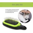 thumbnail image 3 of Cepillo de alfileres y cerdas para perros, gatos, peine de aseo, masaje de baño para mascotas, cepillo de cerdas de goma suave, champú y masaje, 3 en 1 limpia el desprendimiento y la suciedad para Namotu DCF186, 3 of 6