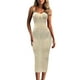 thumbnail image 1 of Gibobby Vestido sexy OS6618 europea y americana moda mujer club nocturno Sexy malla transparente vestido con tirantes calientes（Beige， S), 1 of 5