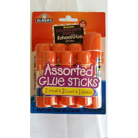 Assorted Glue Sticks 3small + 3 Giant + 1 Jumbo