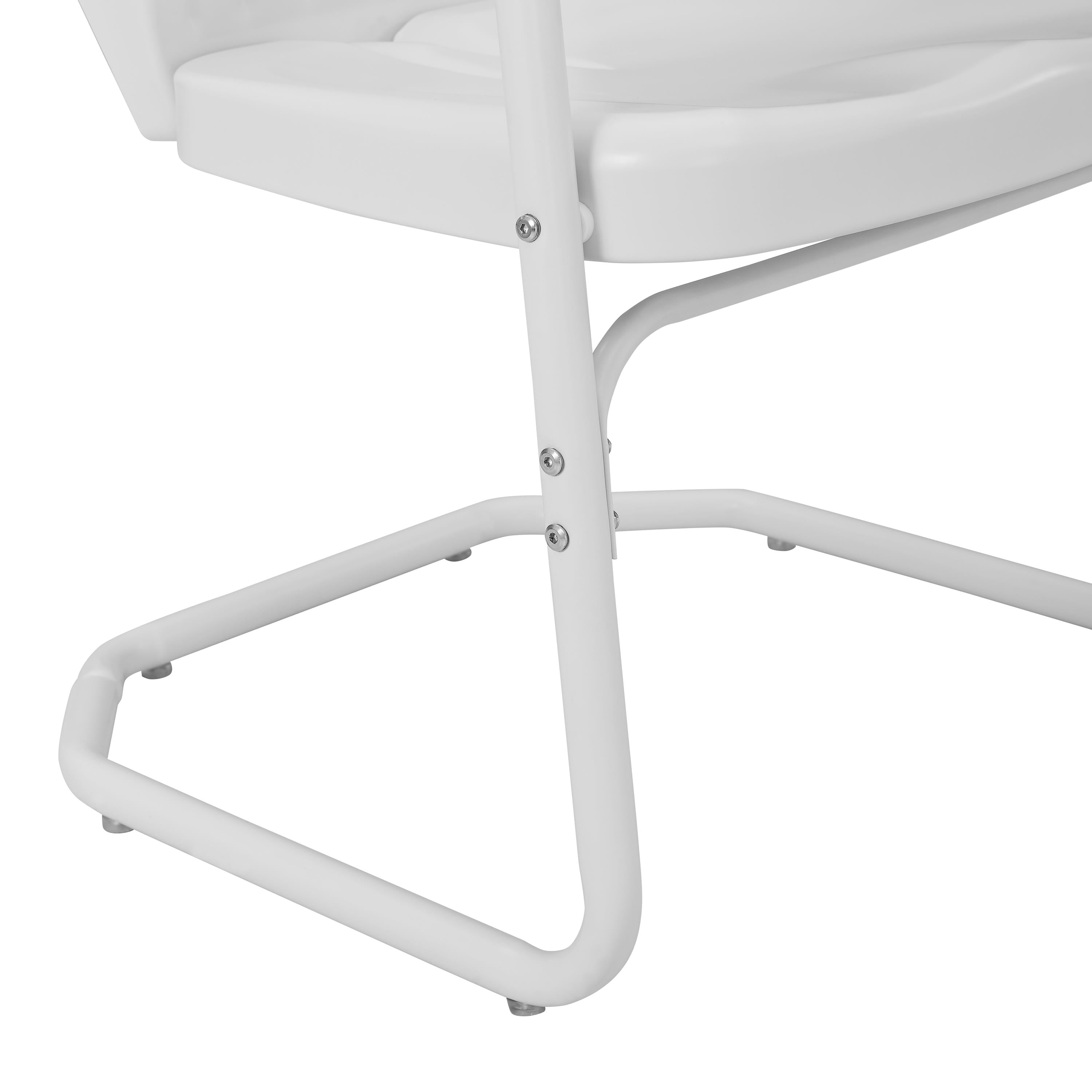 Ridgeland Metal Chair Set Of 2 White Gloss