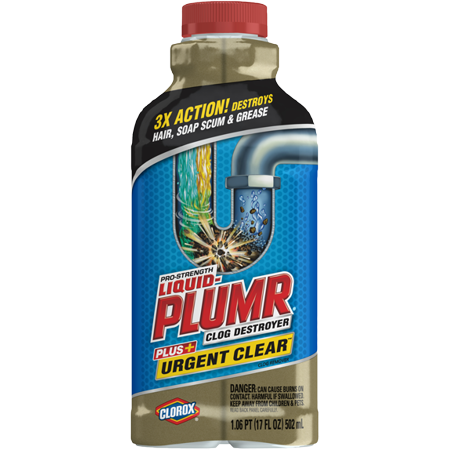 Liquid-Plumr Clog Destroyer Plus+ Urgent Clear, 17 oz