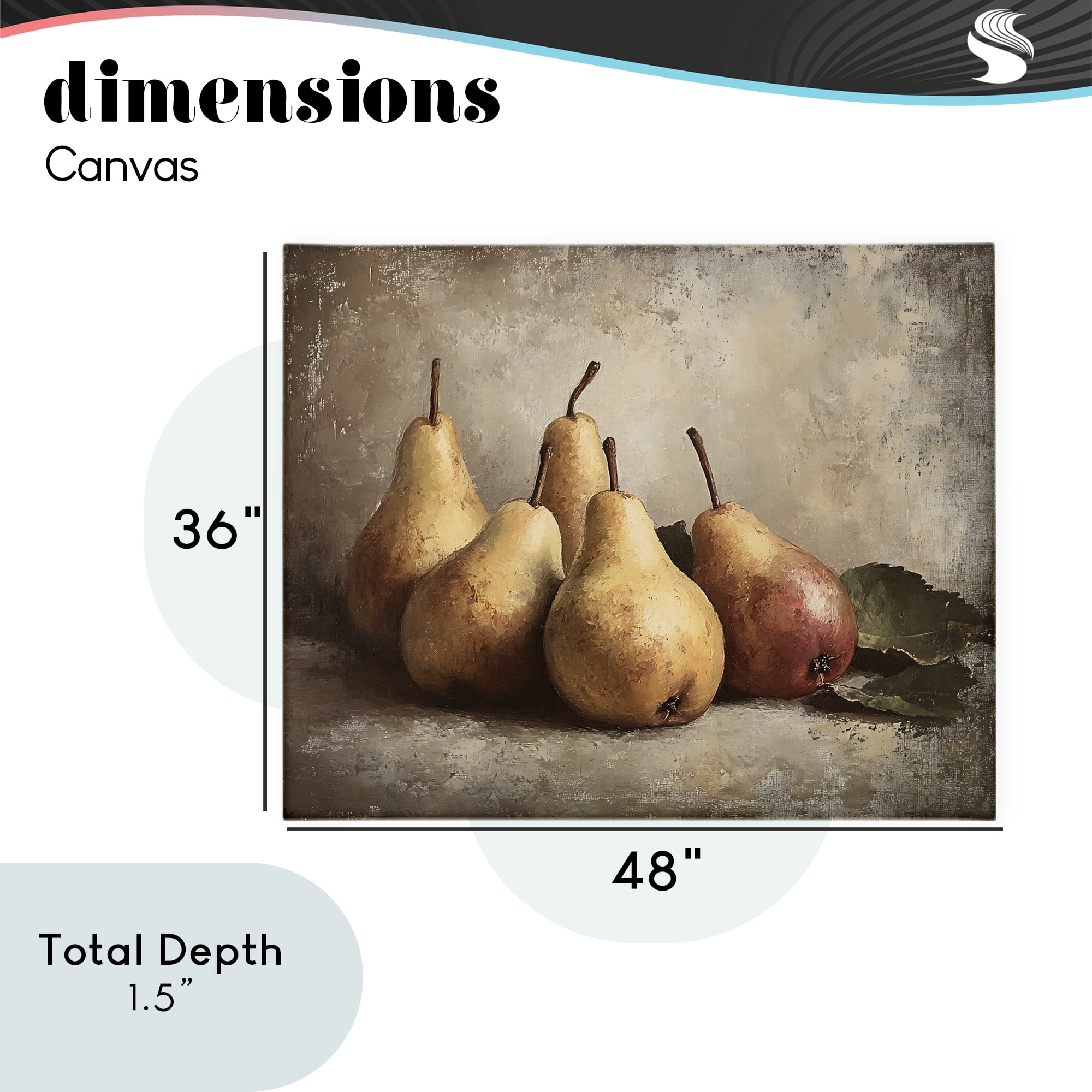 Stupell Industries Neutral Pear Still Life Canvas Wall Art, design by Franklyn Gregory