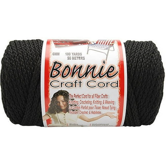Pepperell Synthetic Black Yarn, 100 yd