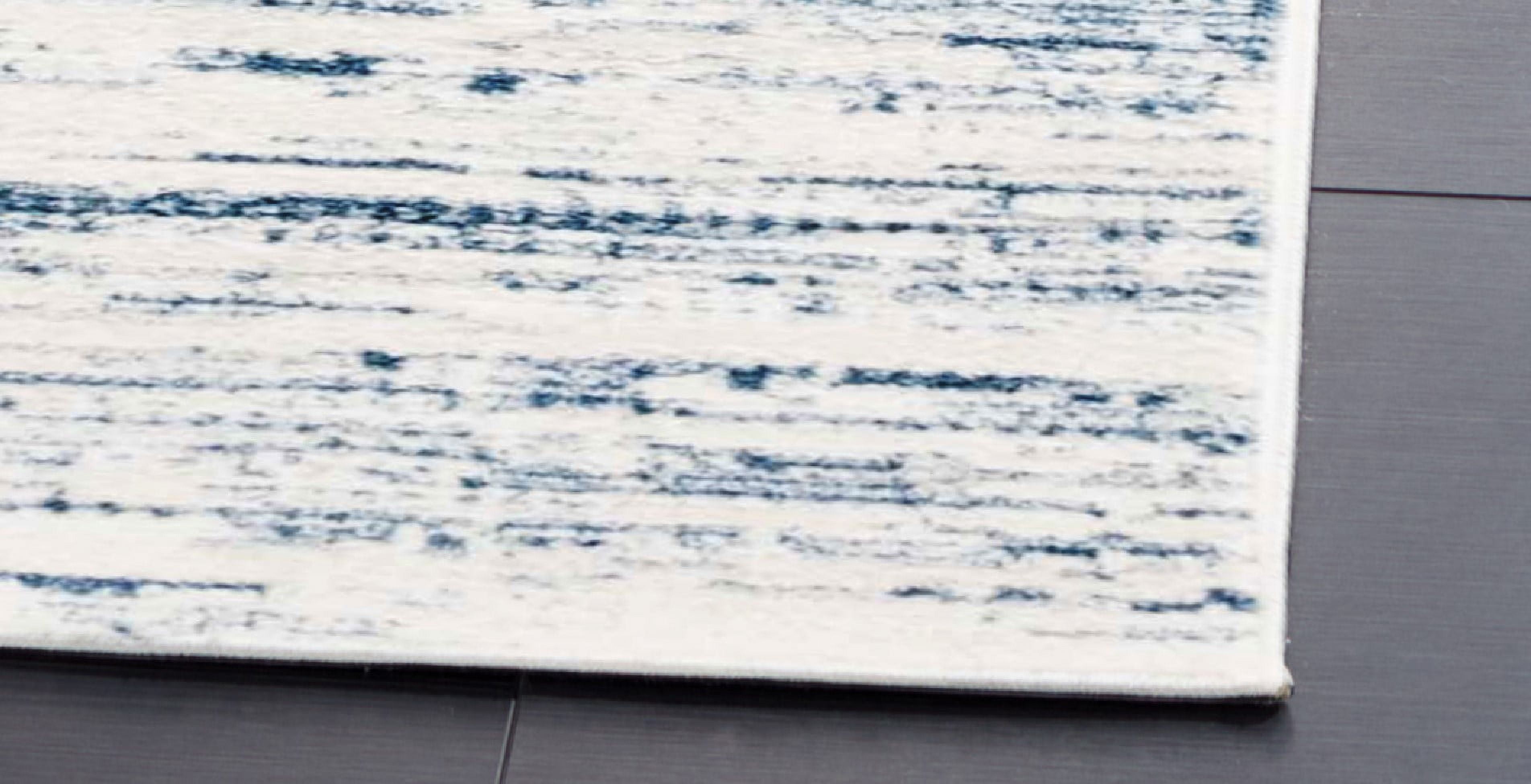 SAFAVIEH Alamo Olga Stripe Area Rug, Blue/Ivory, 8' x 10'