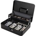 thumbnail image 1 of Locking Metal Cash Box with Coin Lid .L x .W x .H es Money Box with Key Lock SMCBB, 1 of 7