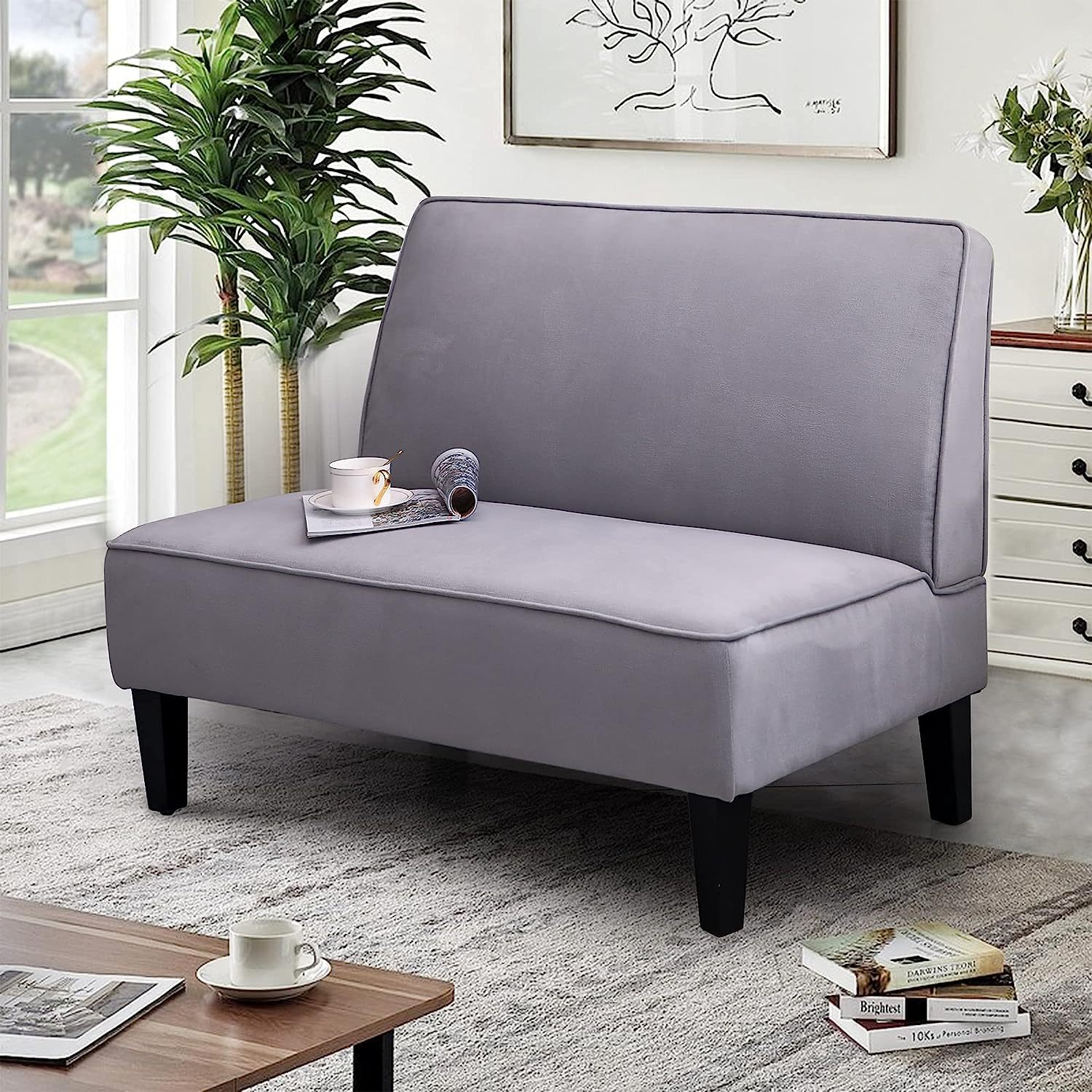 WBTAYB Small Loveseat Sofa Couch Upholstered Small Love seat Mini Sofa